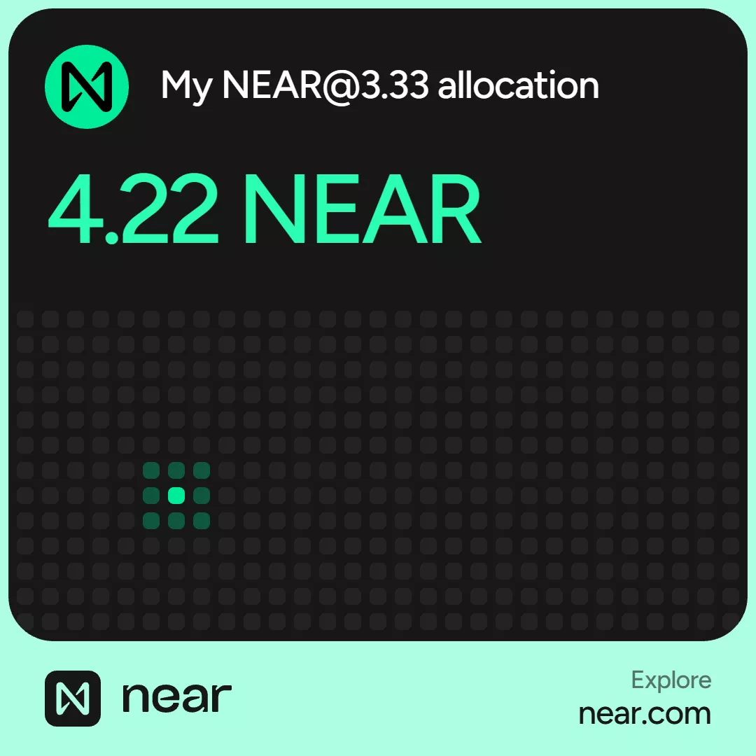 NEAR@3.33 Latest Update — Drop 1 Allocations Are Live