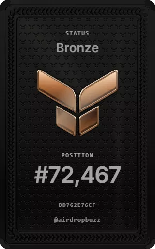 Bronze status card