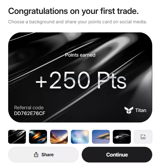 First Testnet Trade Points
