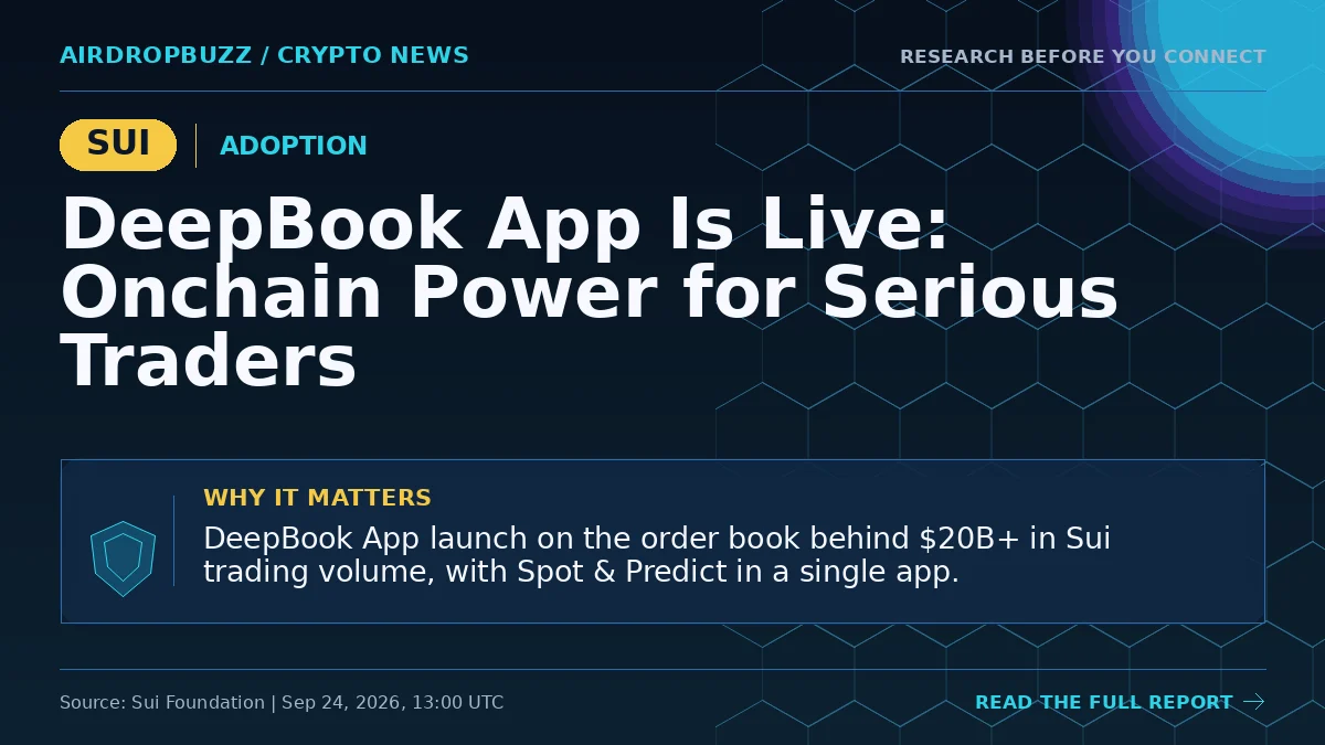 DeepBook App Is Live: Onchain Power for Serious Traders