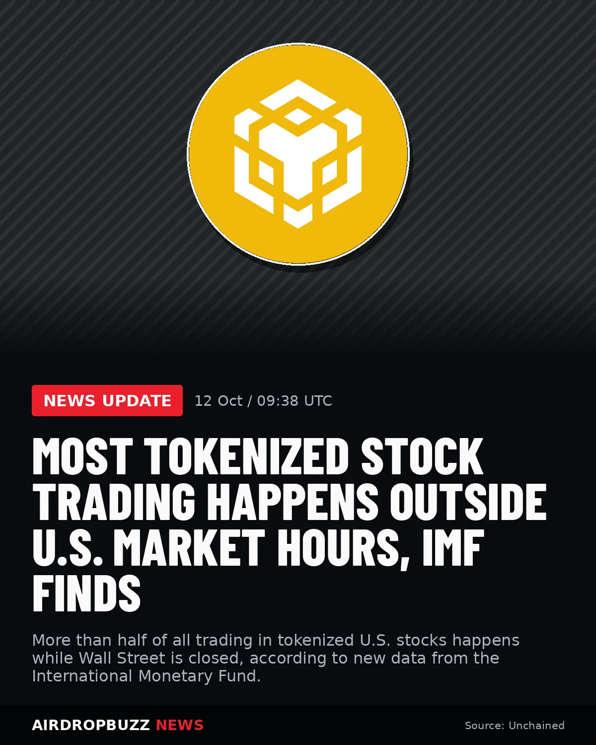 Most Tokenized Stock Trading Happens Outside U.S. Market Hours, IMF…