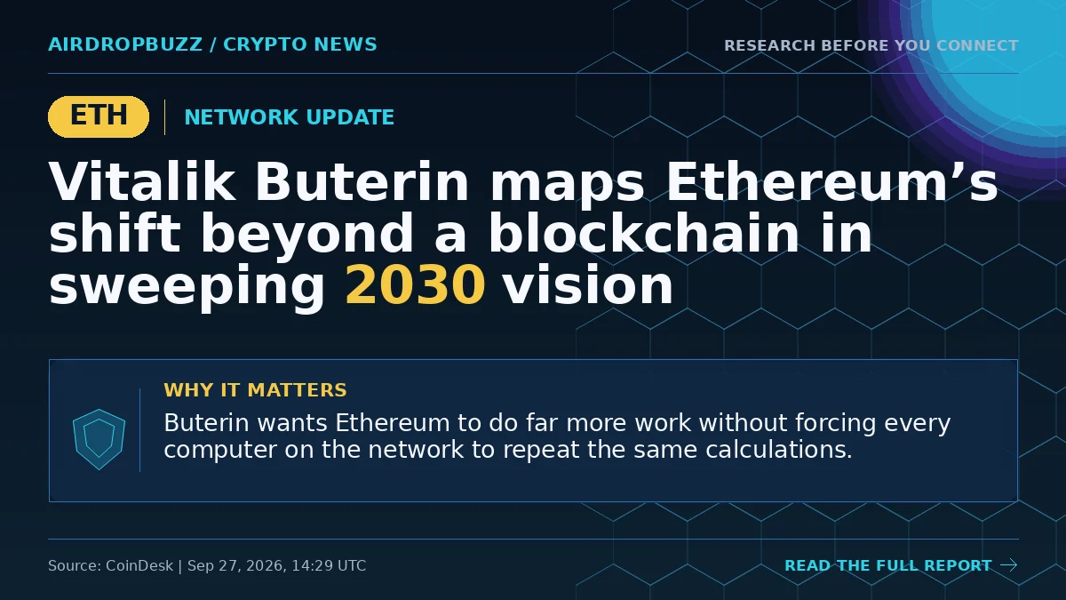 Vitalik Buterin maps Ethereum’s shift beyond a blockchain in…