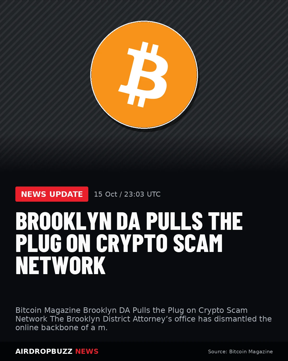 Brooklyn DA Pulls the Plug on Crypto Scam Network