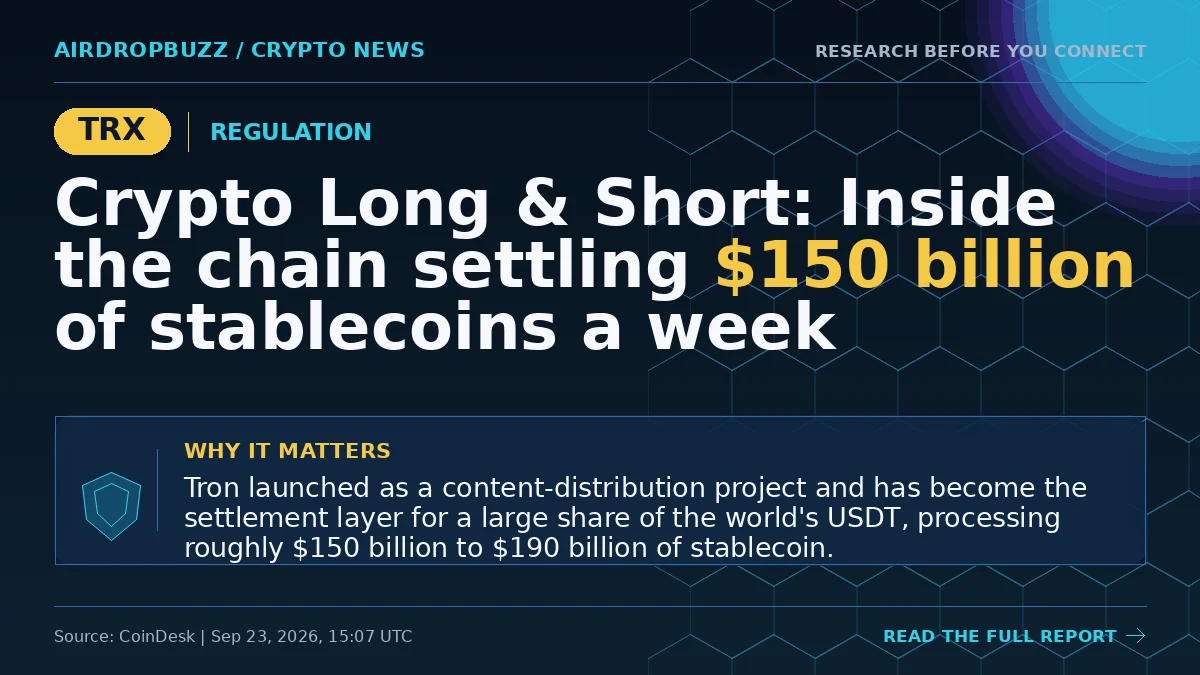Crypto Long & Short: Inside the chain settling $150 billion of…