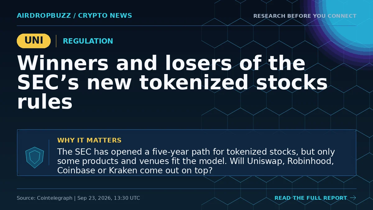 Winners and losers of the SEC’s new tokenized stocks rules