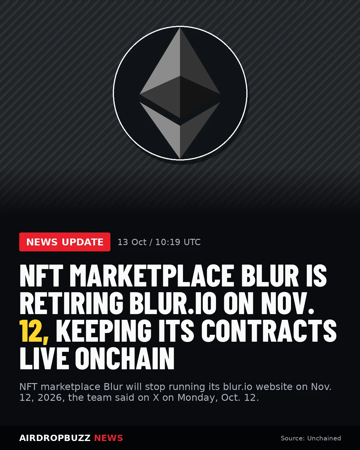 NFT Marketplace Blur Is Retiring Blur.io on Nov. 12, Keeping Its…