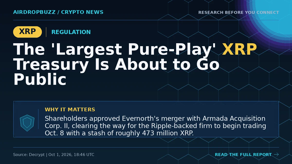 The 'Largest Pure-Play' XRP Treasury Is About to Go Public