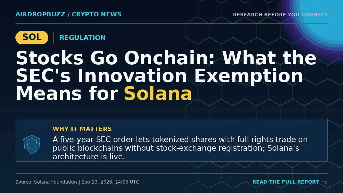 Stocks Go Onchain: What the SEC's Innovation Exemption Means for…