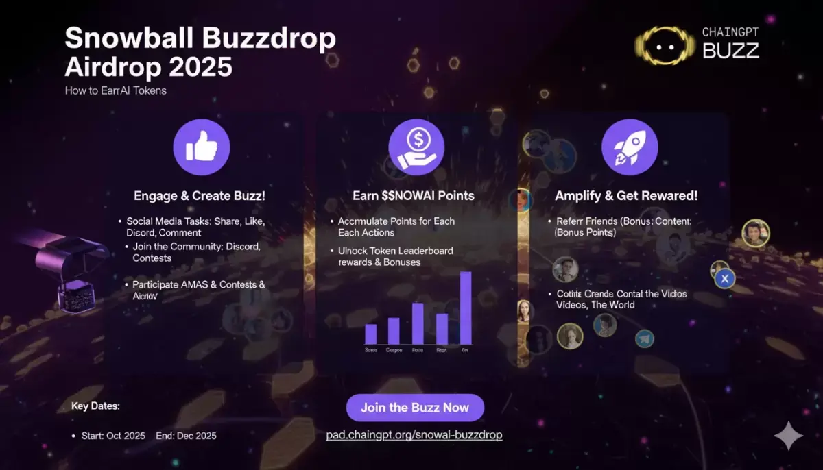 Snowball Buzzdrop Airdrop 2025 – How to Earn $SNOWAI Tokens logo