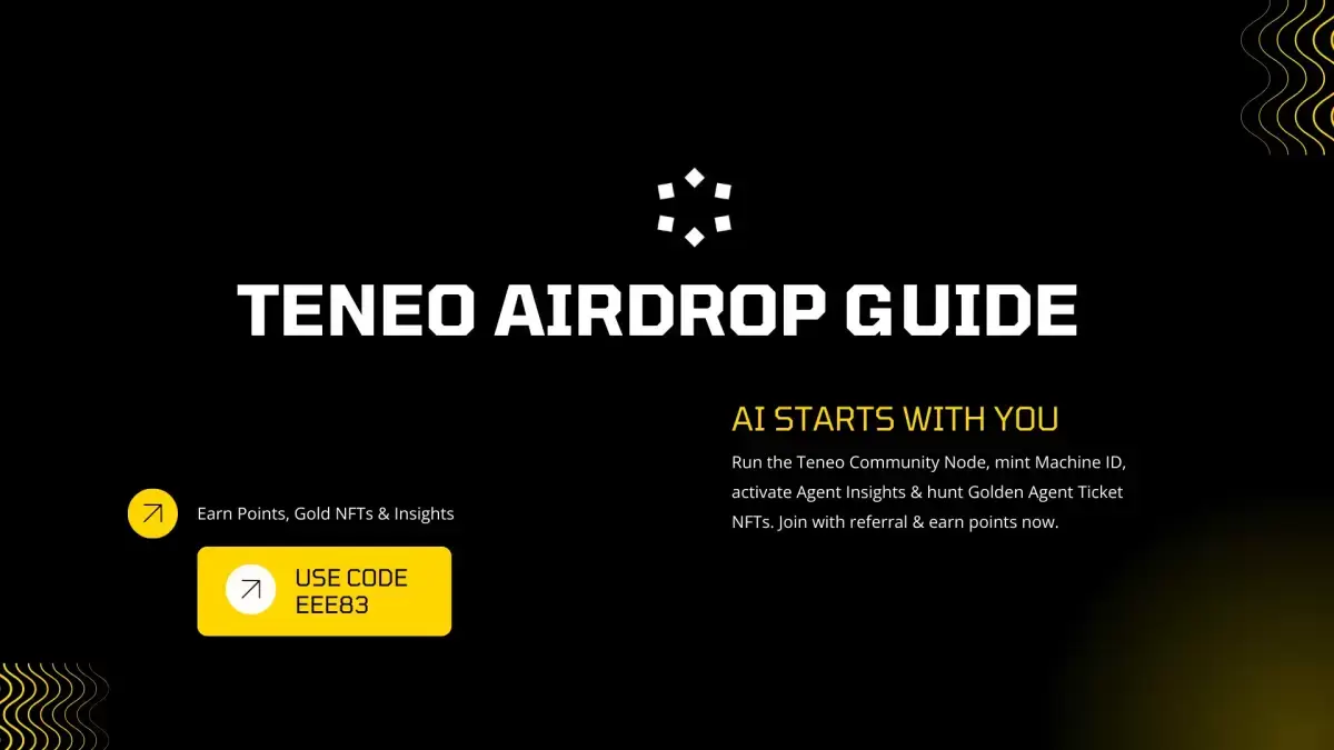 Teneo Airdrop Guide – Earn Points, Gold NFTs & Insights Airdrop