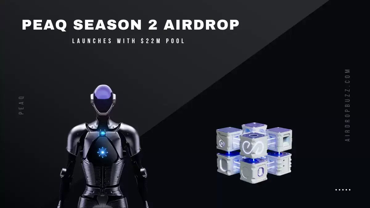 Peaq Season 2 Airdrop Launches with $22M Pool — DePIN Tasks, NFT Entry, and Monthly Rewards logo