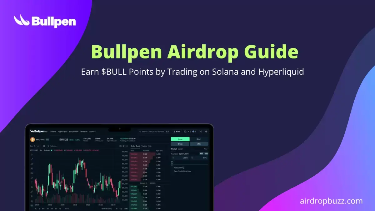 Bullpen Airdrop Guide: Earn $BULL Points by Trading on Solana and Hyperliquid