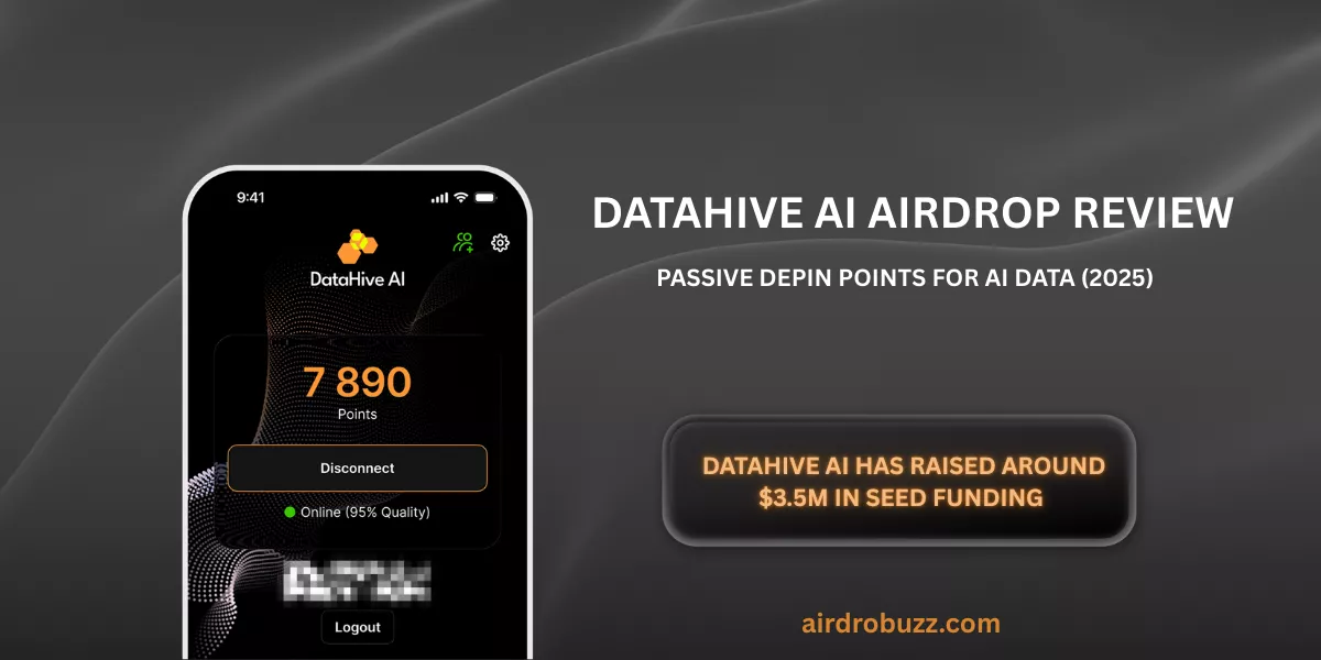 DataHive AI Airdrop Review: Passive DePIN Points for AI Data logo