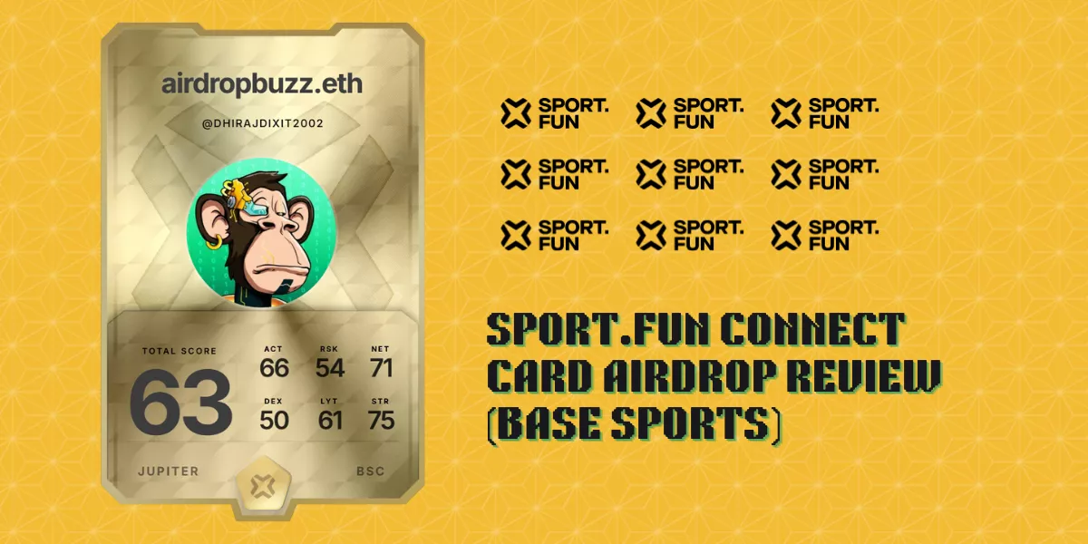 Sport.fun Connect X Card Airdrop Review Airdrop