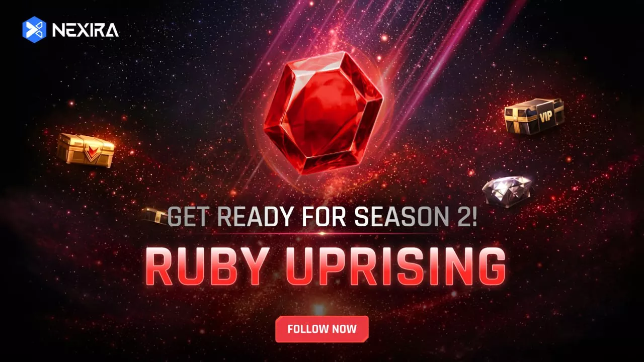 Nexira Season 2 “Ruby Uprising” Airdrop Guide: Stack Reward Boxes Before Pre-TGE Unlock logo
