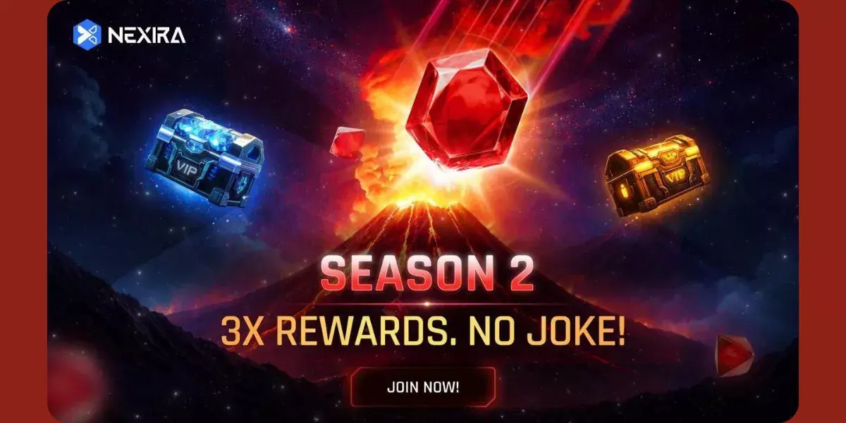 Nexira Season 2 Airdrop is LIVE — How to Get 3X Ruby Rewards Before TGE logo