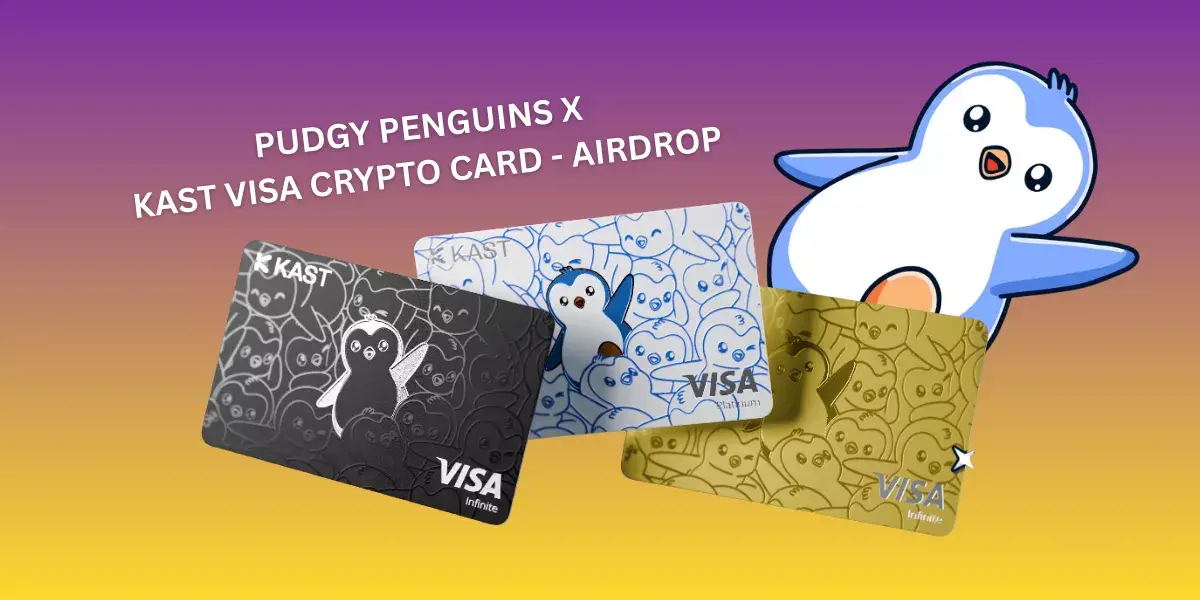 Pudgy Penguins x KAST Visa Crypto Card + Waitlist Rewards logo