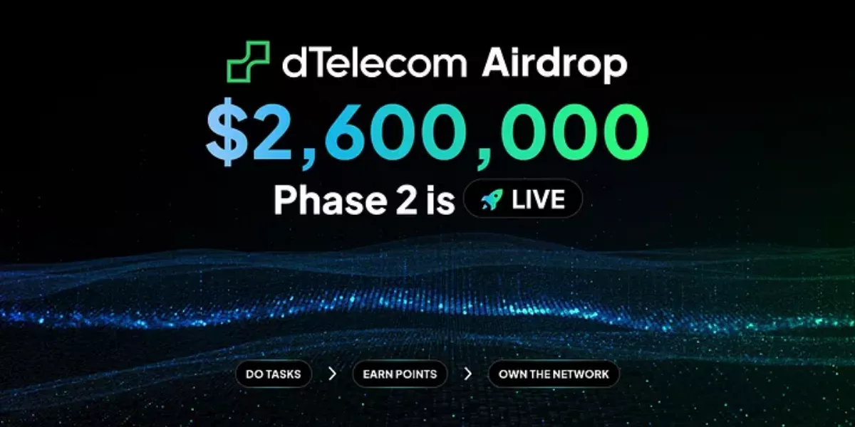dTelecom Airdrop (DTEL) Guide: How to Earn Points on Solana (Phase 2 Live) logo