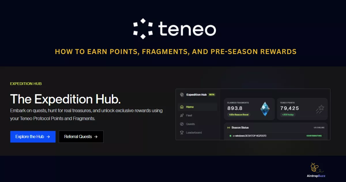 Teneo Protocol Beacon Airdrop Guide: How to Earn Points, Fragments, and Pre-Season Rewards