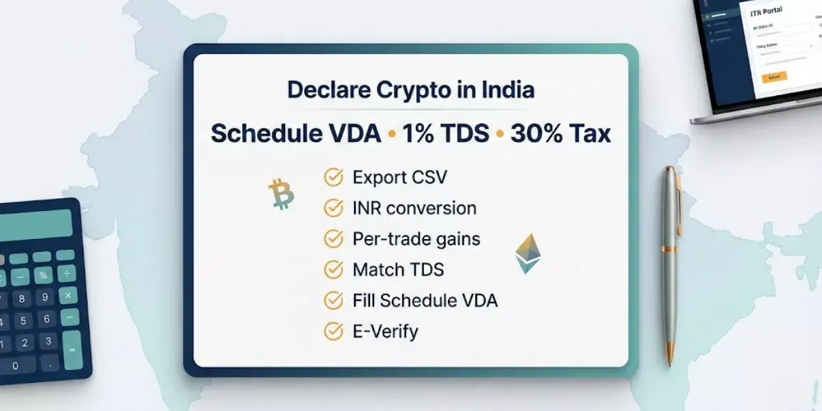 Key Steps to Declare Crypto in India (2026): Schedule VDA Made Simple Before You File