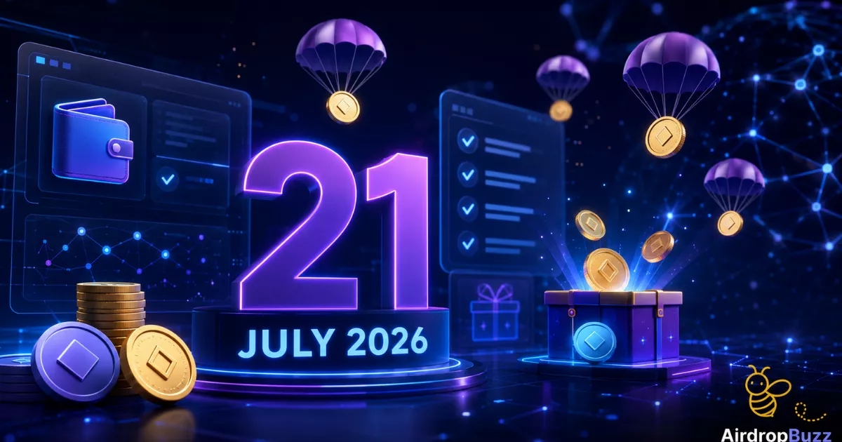 Latest Crypto Airdrops for July 2026: 21 New Opportunities