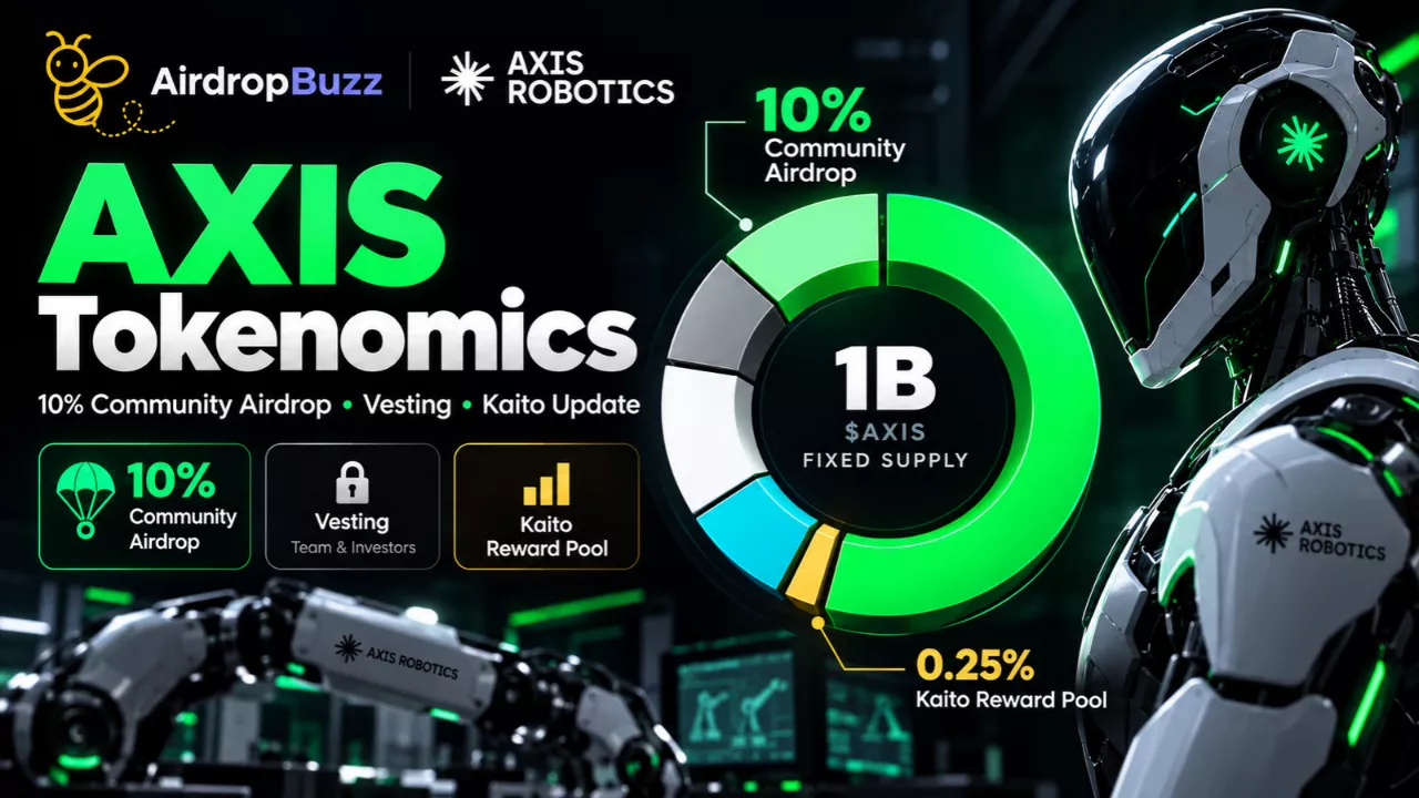 Axis Robotics $AXIS Tokenomics: 10% Airdrop & Vesting