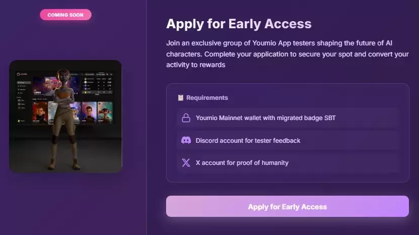 Apply for Early Access to Youmio App