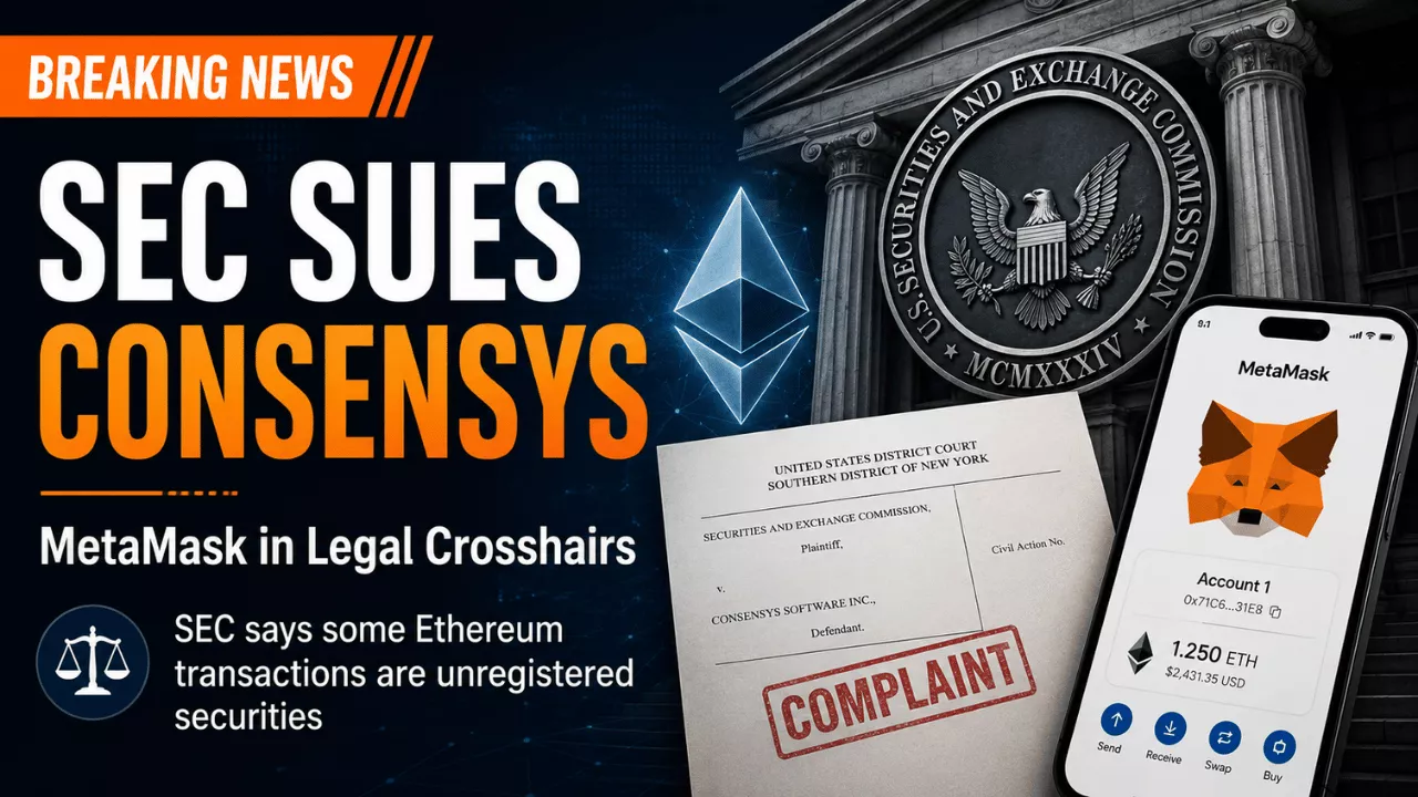 SEC Files Lawsuits Against Consensys Over Ethereum Transactions