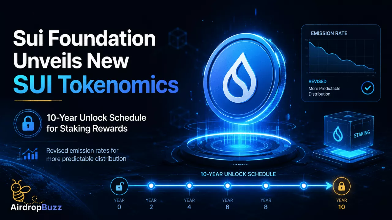 Sui Network Proposes SUI Tokenomics Revision with 10-Year Unlock Schedule
