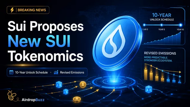 Sui Network Proposes SUI Tokenomics Revision with 10-Year Unlock Schedule