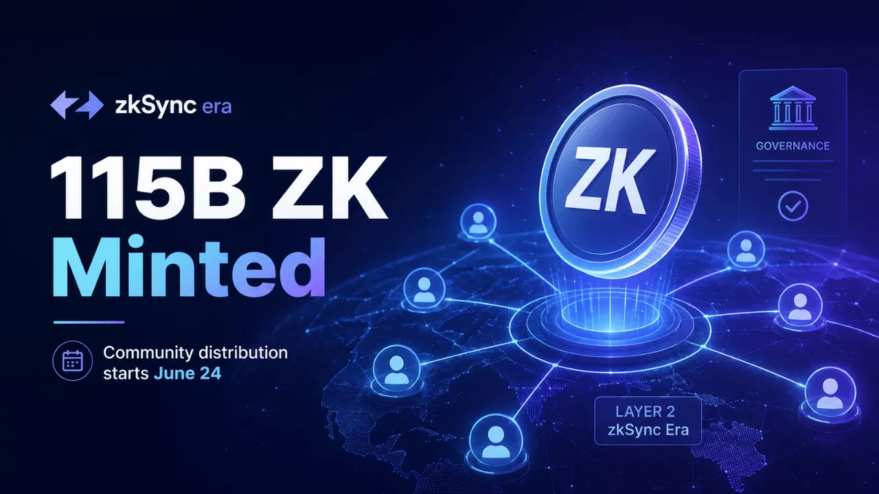 zkSync Era Mints Nearly $115 Billion ZK Tokens Ahead of June Distribution