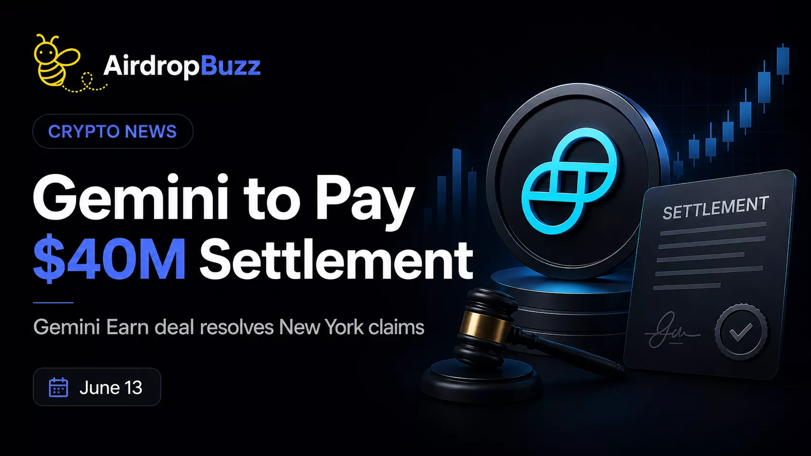 Gemini Settles New York Crypto Lending Dispute for $40 Million