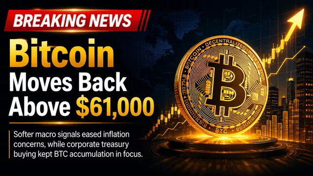 Bitcoin Reclaims $61,000 as Macro Fears Ease
