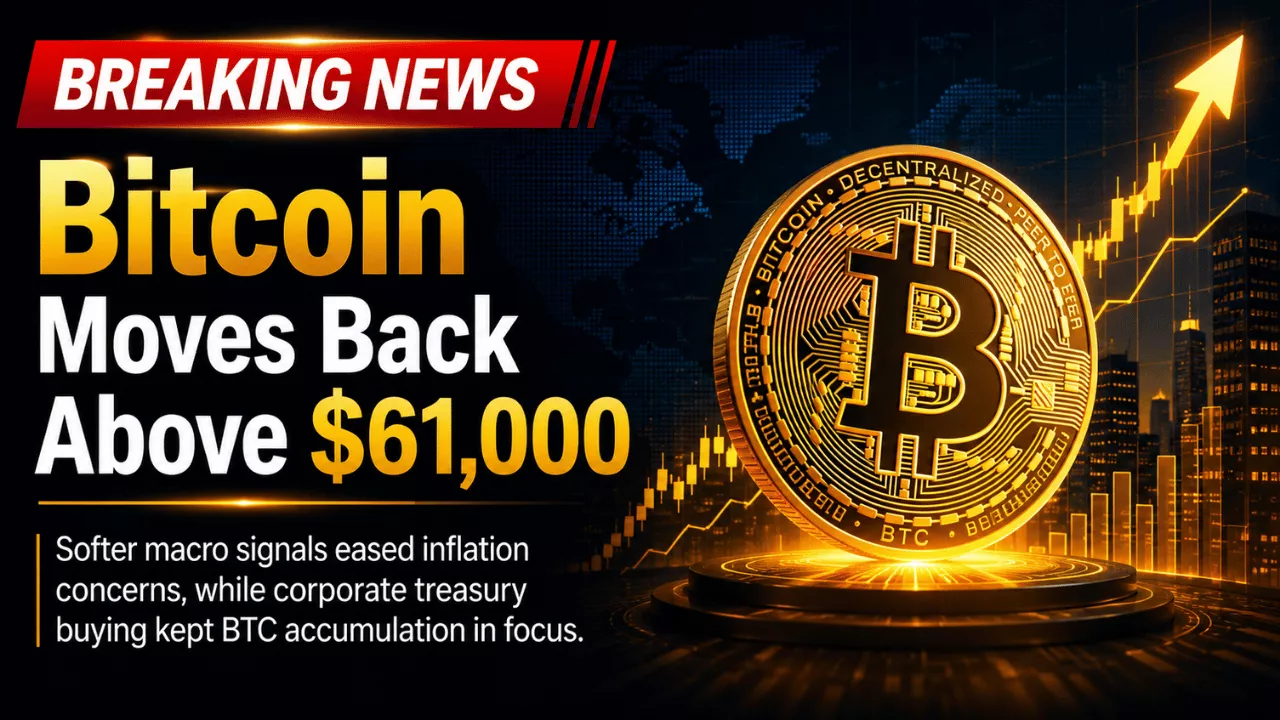 Bitcoin Reclaims $61,000 as Macro Fears Ease